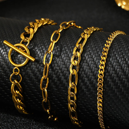 Ensemble de Bracelets en Acier Inoxydable
